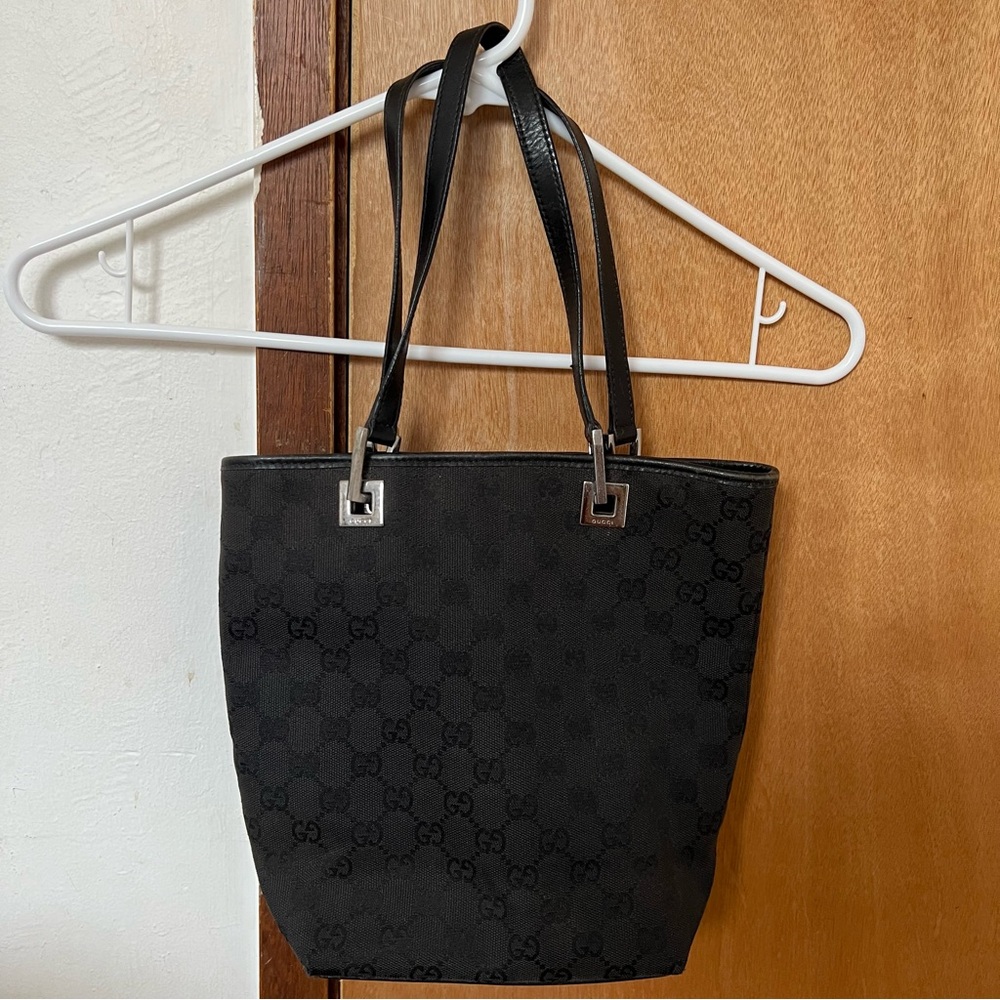 Gucci Black Monogram Tote